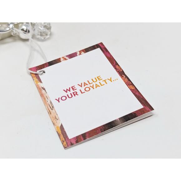 Chico's VIP Charmed Life Bracelet Silver Tone Beaded Charm 8" New - Picture 5 of 7